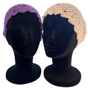 Women’s Unique Bohemian Handmade Crochet Bandana Casual Headgear ALL HAIR TYPES
